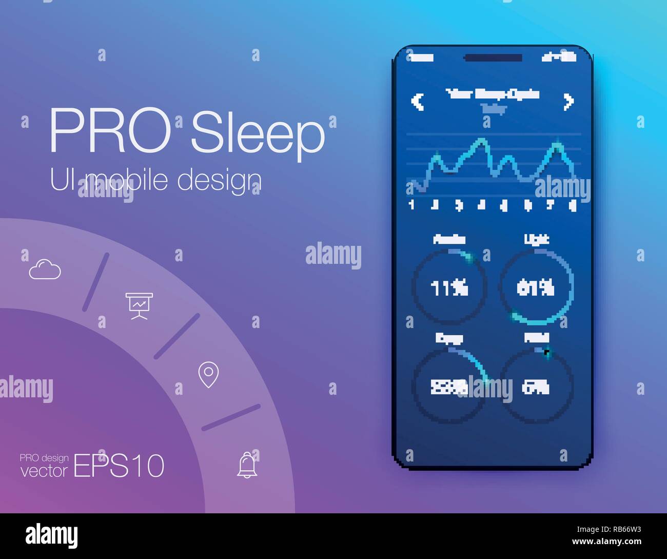 Remise en forme et de vecteur de l'application Smart Phone Illustration de Vecteur