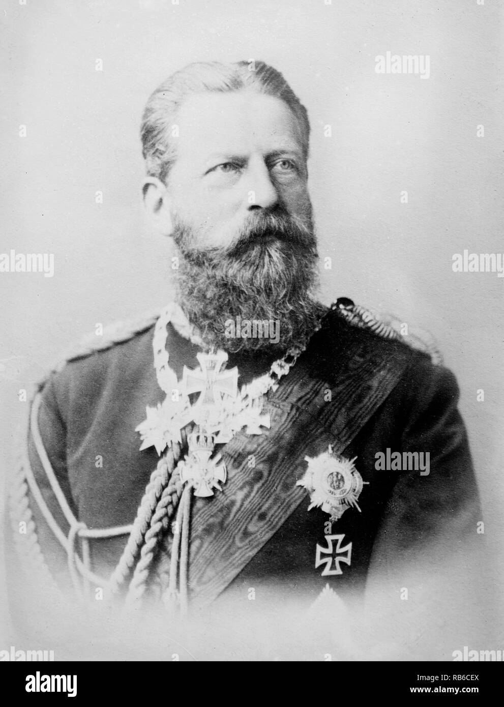 Frederick III (1831 - 1888) l'empereur allemand et roi de Prusse pendant quatre-vingt-dix-neuf jours en 1888 Banque D'Images