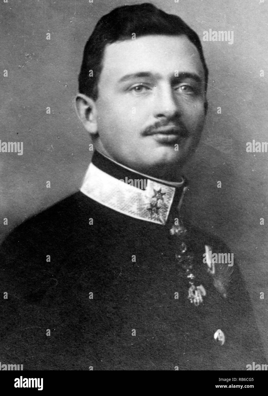 Le duc Carl Francis, Empereur d'Autriche Charles I ou Karl I (1887 - 1922), dernier empereur d'Autriche, le dernier roi de Hongrie Banque D'Images