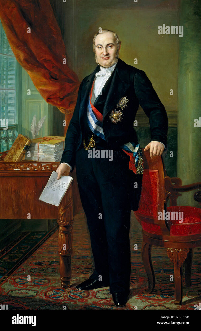 Alejandro Mon y Menéndez (1801 - 1882) homme politique espagnol et le premier ministre de l'Espagne en 1864 Banque D'Images