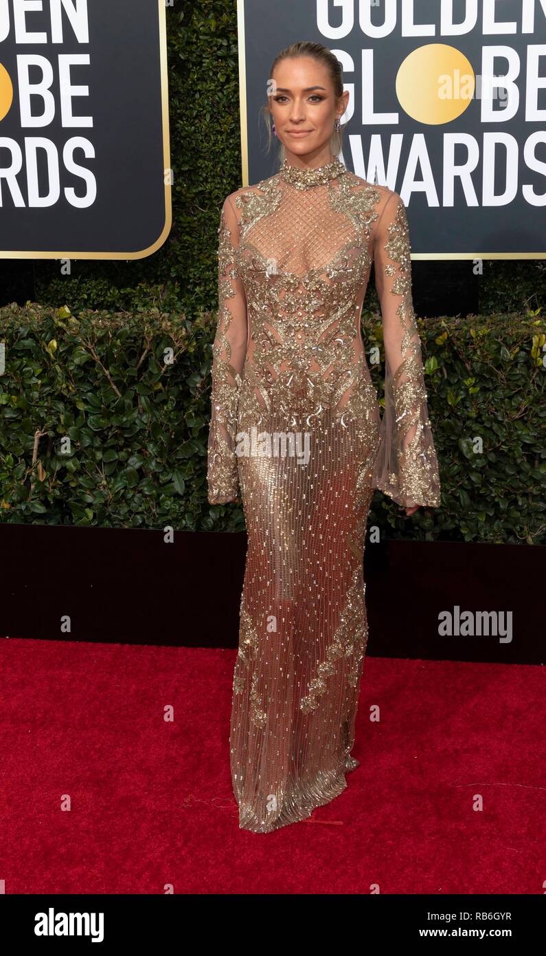 Kristin Cavallari participe à la 76e Golden Globe Awards, Golden Globes, à l'hôtel Beverly Hilton à Beverly Hills, Los Angeles, USA, le 06 janvier 2019. Dans le monde d'utilisation | Banque D'Images