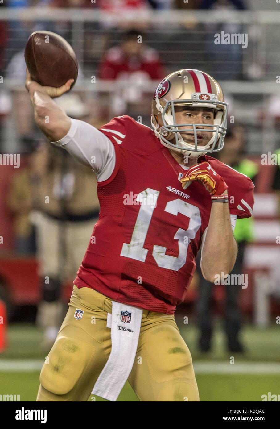 Santa Clara, Californie, États-Unis. Sep, 2015 3. San Francisco 49ers quarterback Dylan Thompson (13) le Jeudi, Septembre 03, 2015, au stade de Lévis à Santa Clara, en Californie. Les 49ers défait les chargeurs 14-12 dans un match pré-saison. Crédit : Al Golub/ZUMA/Alamy Fil Live News Banque D'Images