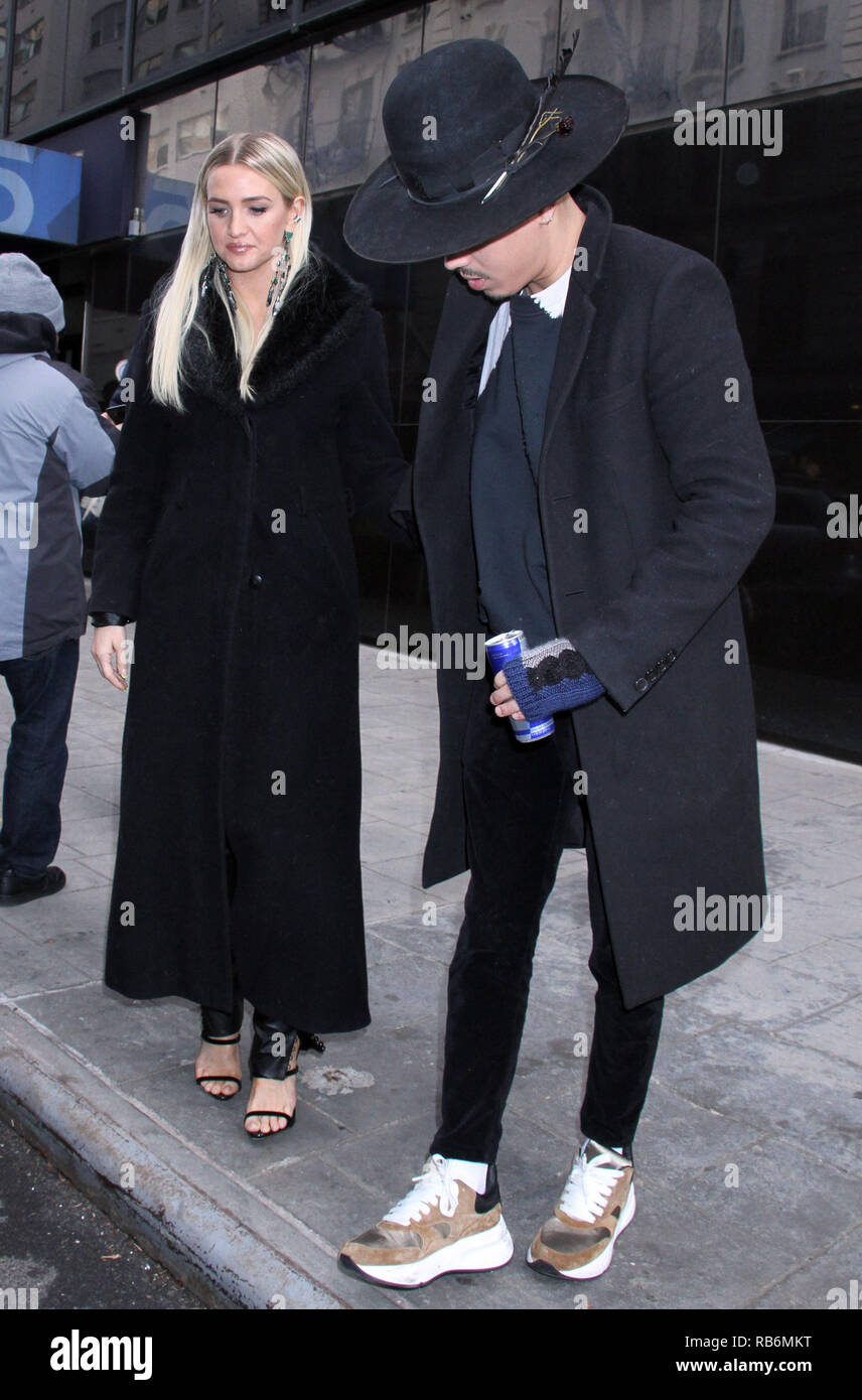 New York, NY, USA. 07Th Jan, 2019. Ashlee Simpson et Evan Ross vu quitter Good Day NY à New York City le 07 janvier 2019. Credit : Rw/media/Alamy Punch Live News Banque D'Images