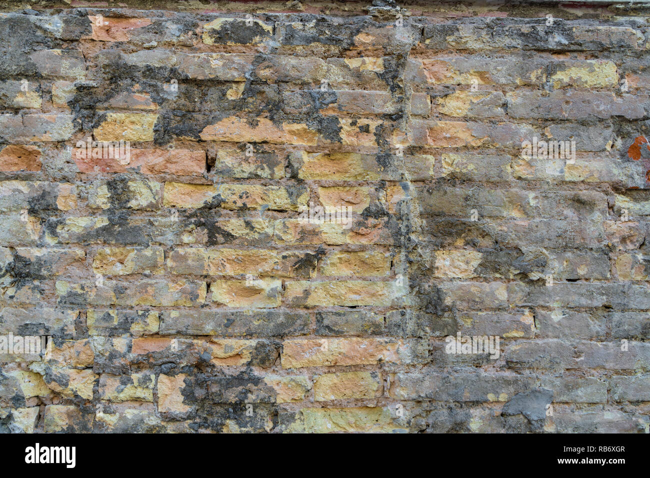 Mur de brique rouge. Style méditerranéen. De mur. Béton et briques. Banque D'Images