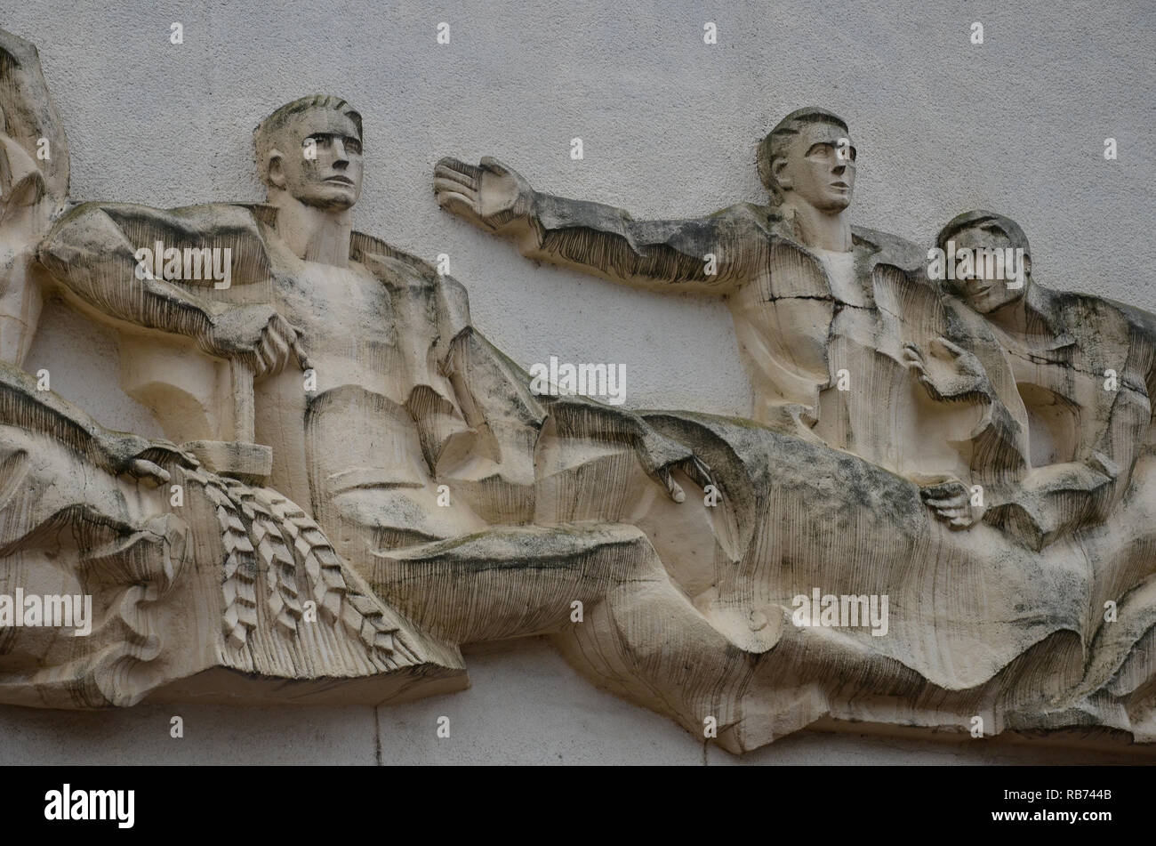 Une fresque à Tiraspol, capitale de la Transnistrie (République de Moldavie), Pridnestrovian breakway de l'état Moldavie, Novembre 2018 Banque D'Images