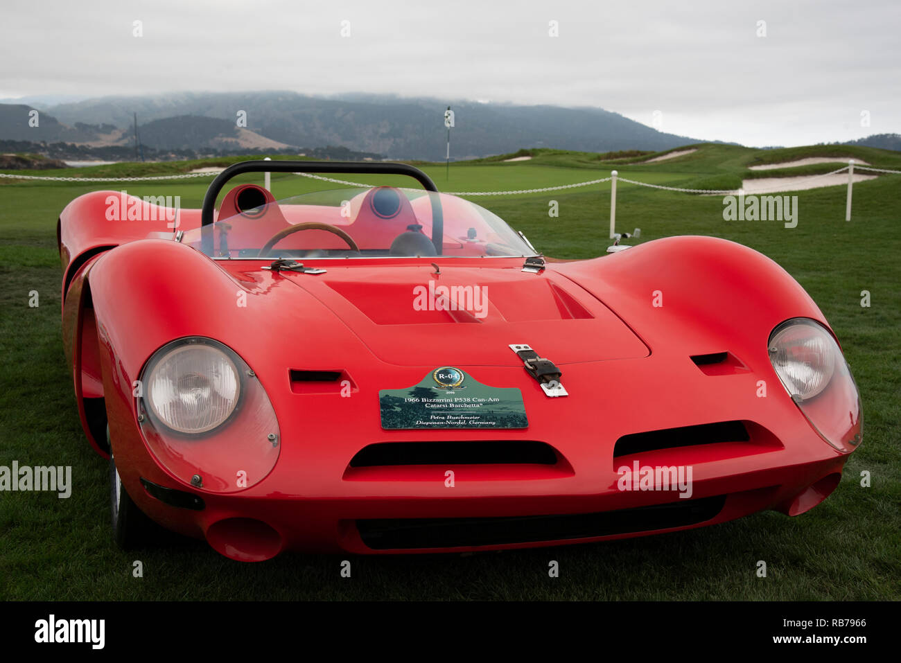 Bizzarrini P538 rouge 1966 Barchetta Catarsi Can-Am au Concours d'elégance à Pebble Beach Banque D'Images