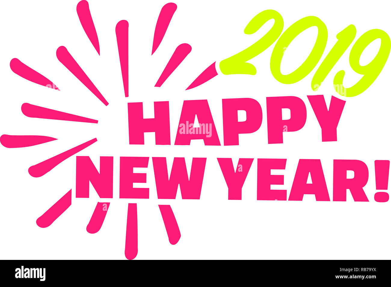 Bonne année 2019 pink Banque D'Images