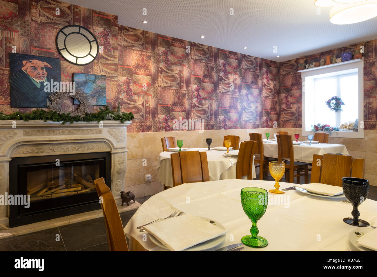 Restaurant Rei dos Leitões en Mealhada, Bairrada, Portugal, Europe Banque D'Images