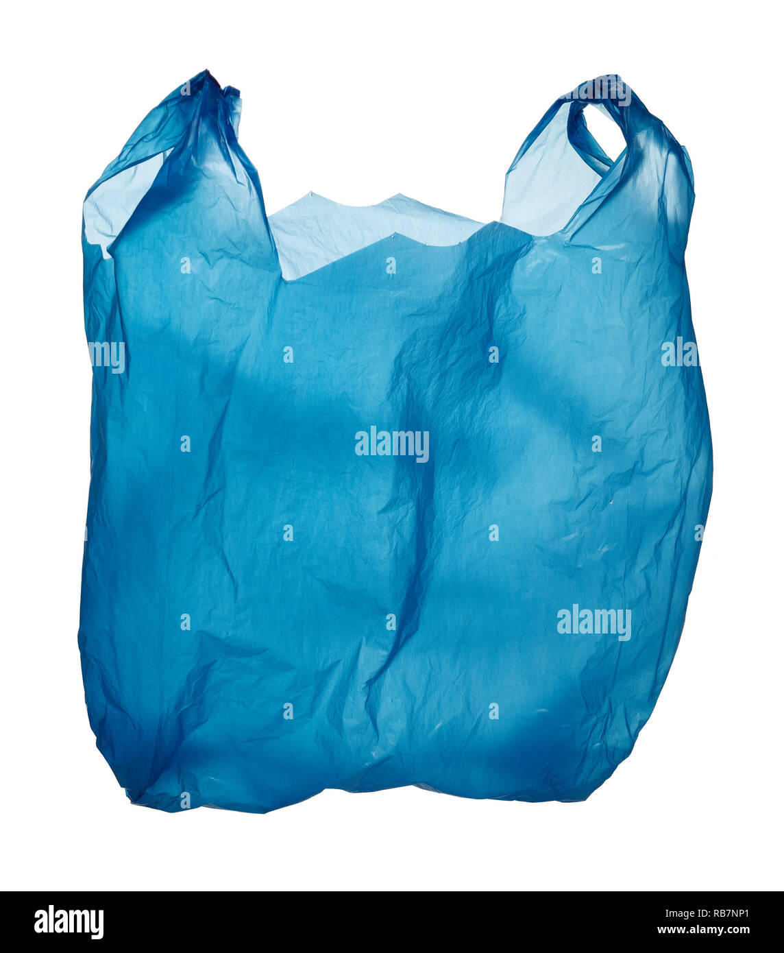 Un simple sac supermarché bleu Banque D'Images