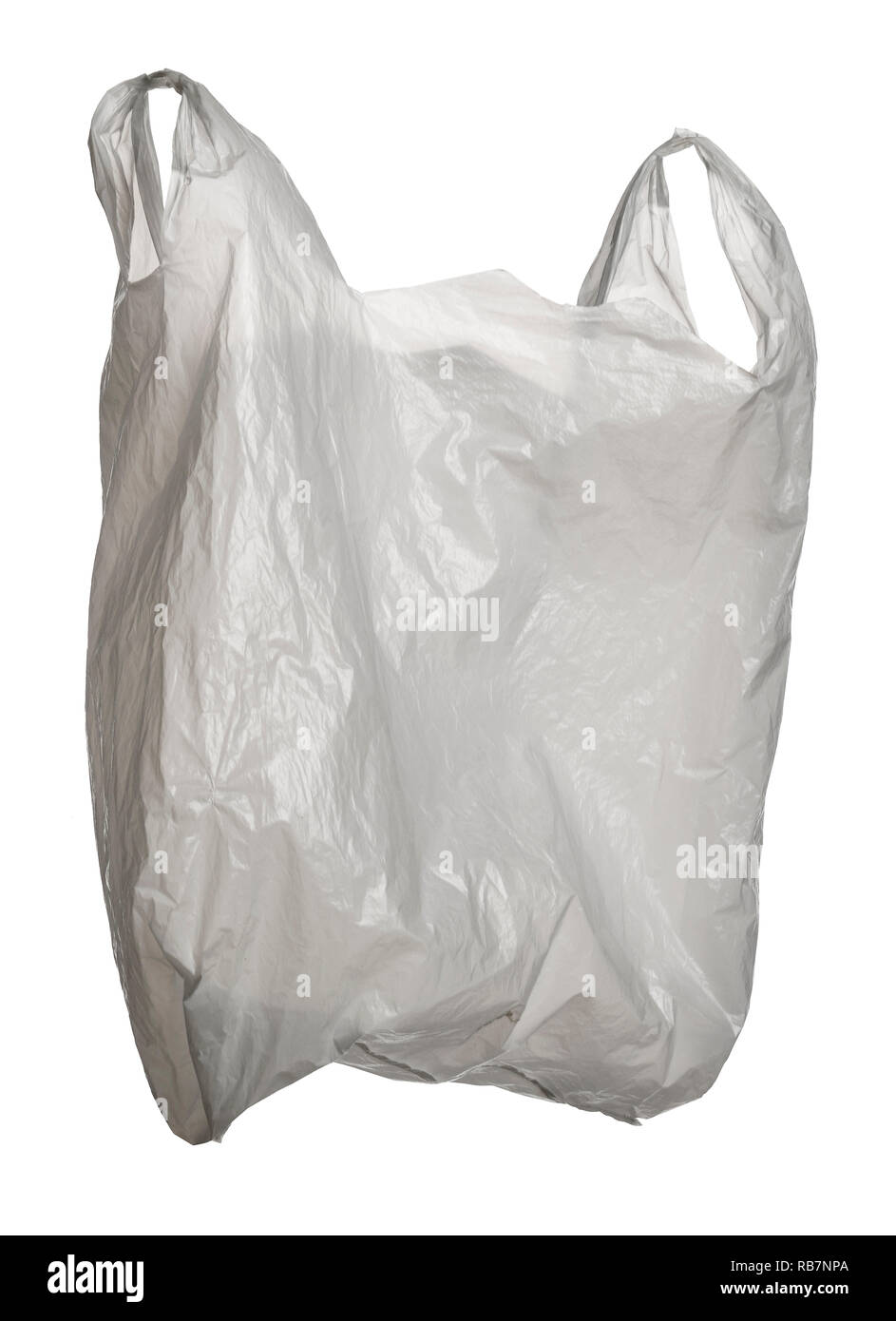 Un sac de supermarché ordinaire blanc Banque D'Images