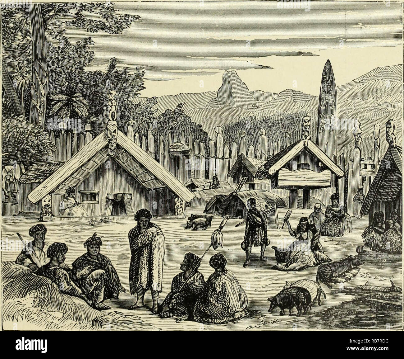 Les courses non civilisés des hommes dans tous les pays du monde ; être un compte rendu exhaustif de leurs habitudes et de leurs coutumes, et de leur santé physique, sociale, mentale, morale et religion. Par le Révérend J. G. Wood... Avec de nouveaux modèles par mine, Danby, Loup, Zwecker... 1871 Banque D'Images