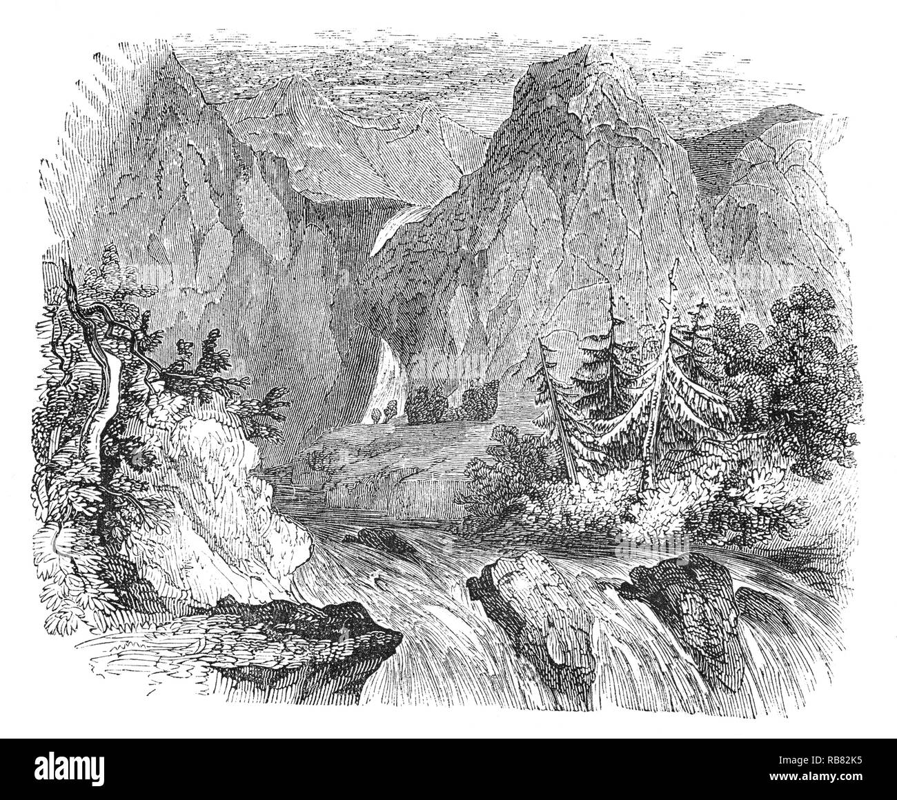 Glen Coe, le site du massacre de Glencoe qui ont eu lieu dans les hautes terres d'Écosse le 13 février 1692, à la suite de la révolte Jacobite de 1689-92. Environ trente-huit membres et associés du clan MacDonald de Glencoe ont été tués par les forces gouvernementales cantonnés avec eux, avec d'autres plus tard qui sont morts de l'exposition, au motif qu'ils n'avaient pas été affecté dans l'allégeance à l'annonce de nouveaux monarques, Guillaume III d'Angleterre et d'Écosse et Marie II II. Banque D'Images