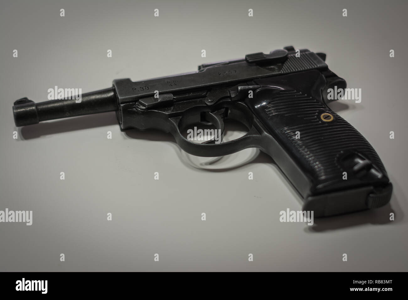 Les militaires de l'Allemagne nazie d'un pistolet automatique, Walther P38. World War 2 arme Banque D'Images