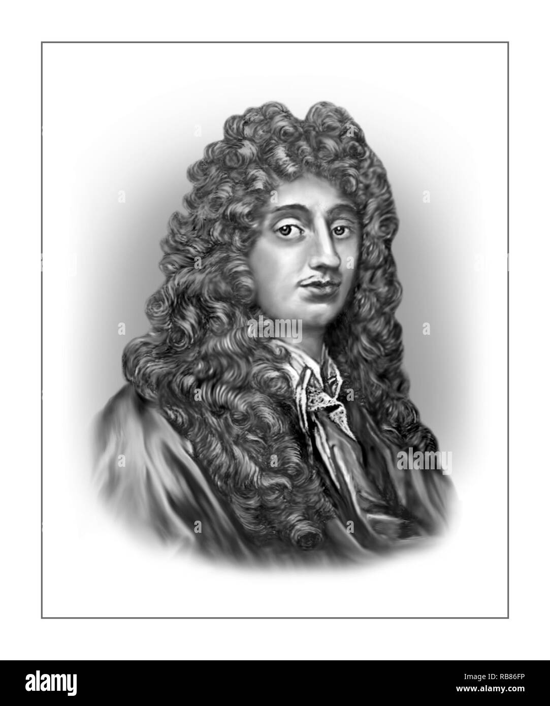 Christian Huygens 1629-1695 physicien astronome mathématicien hollandais inventeur Banque D'Images