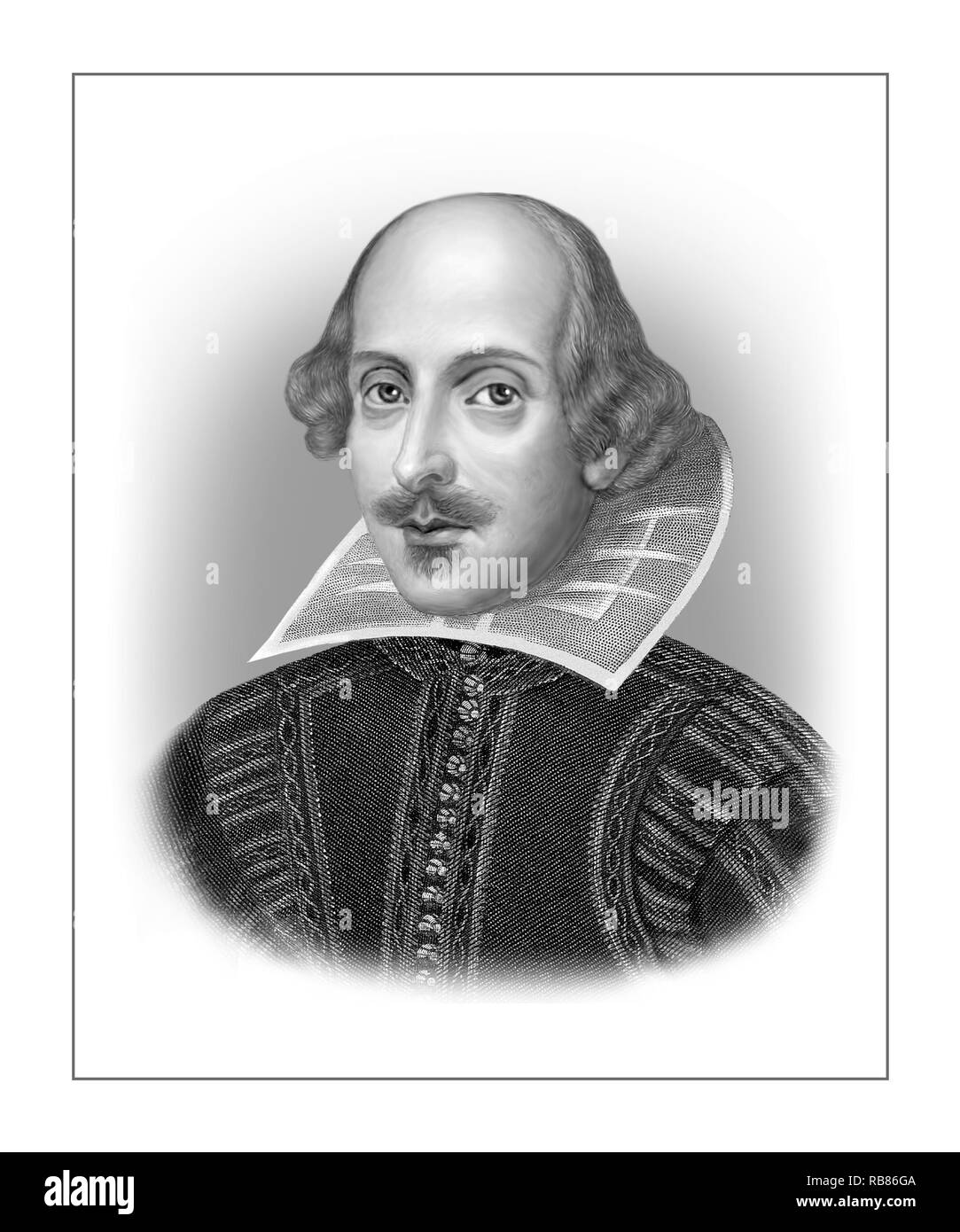 William Shakespeare dramaturge poète dramaturge anglais 1564-1616 Banque D'Images