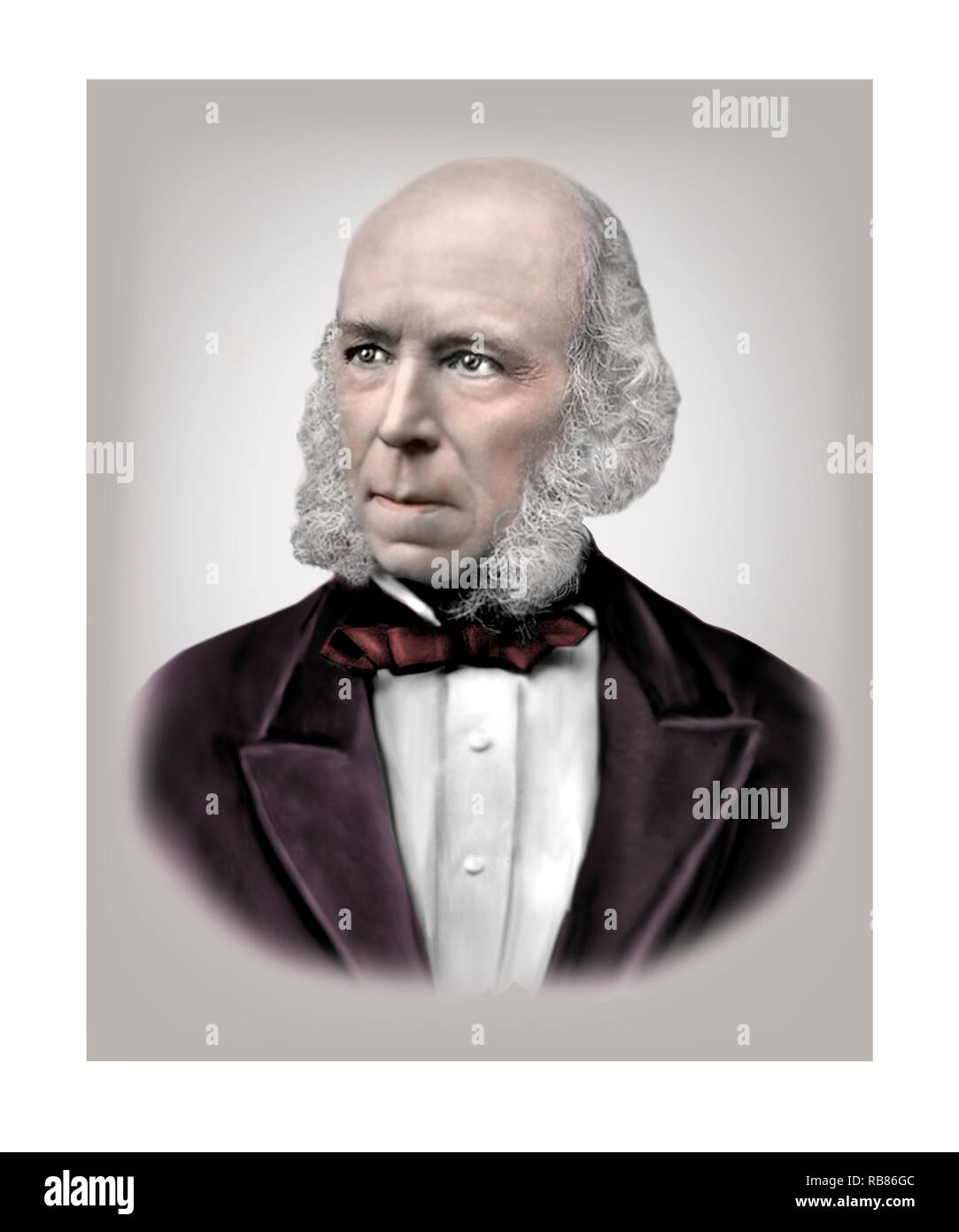 Le philosophe anglais Herbert Spencer 1820-1903 sociologue anthropologue Biologiste Banque D'Images