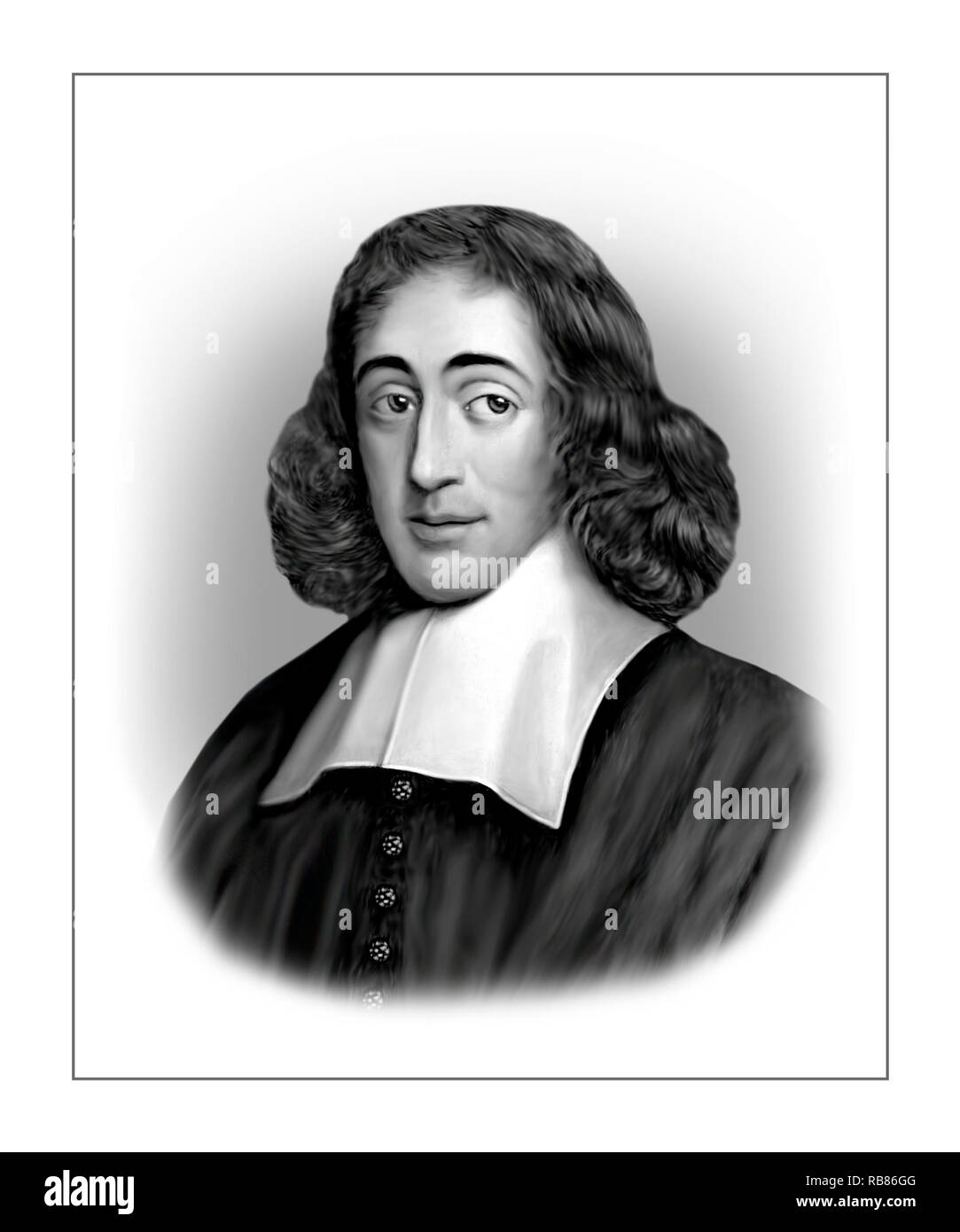 Baruch Spinoza philosophe néerlandais juif 1632-1677 Banque D'Images
