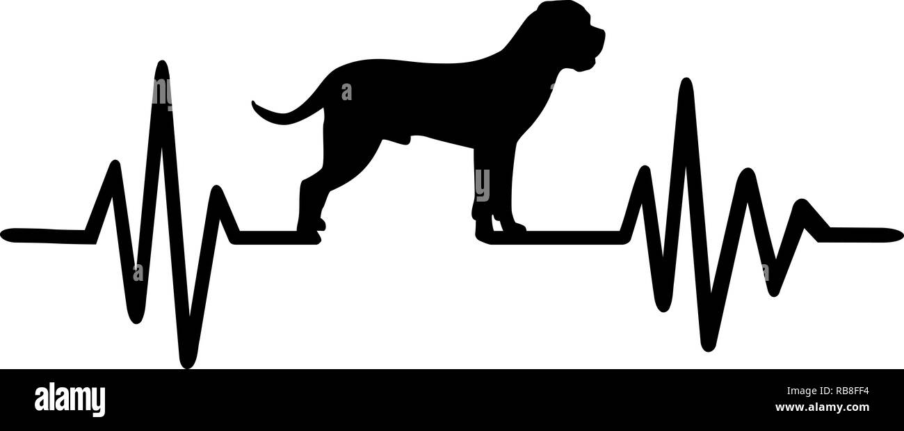 Impulsion de signal de ligne avec Cane Corso chien ossature Banque D'Images