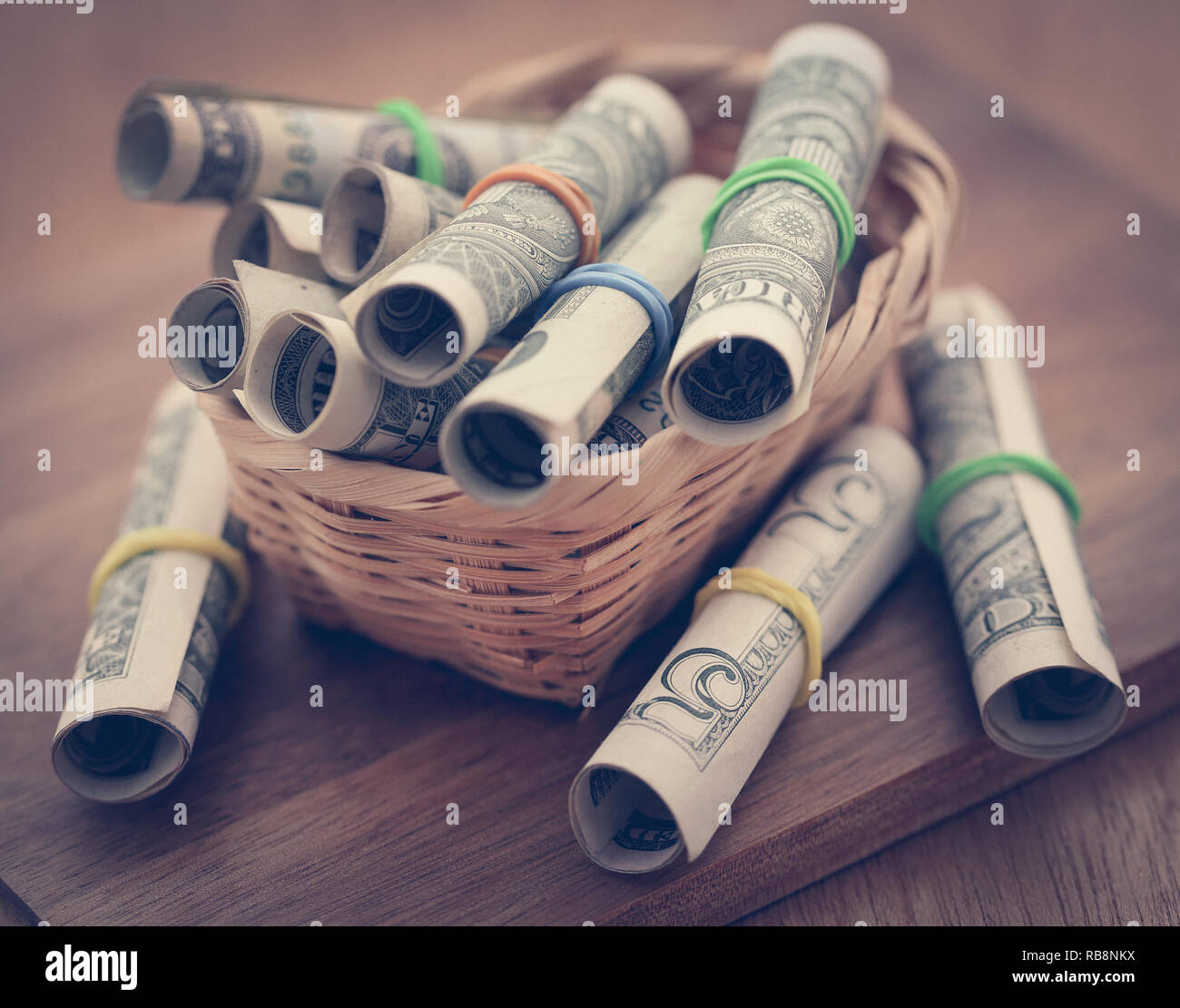 En dollars américains, symbolisé comme produit alimentaire Banque D'Images