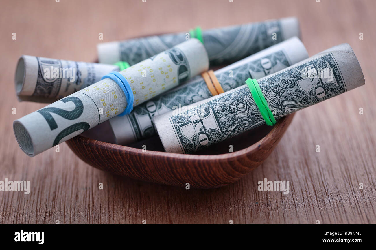 En dollars américains, symbolisé comme produit alimentaire Banque D'Images