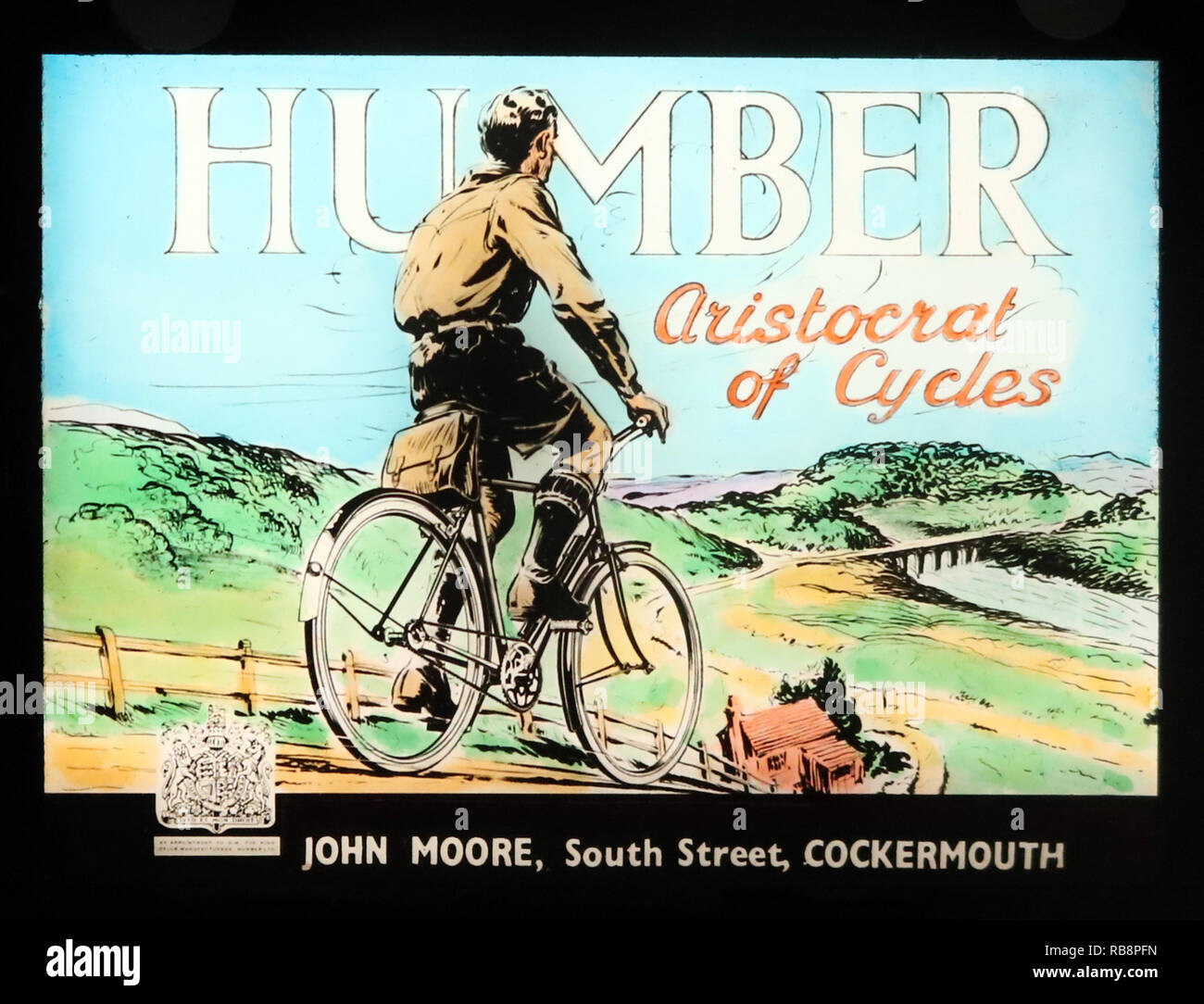 Bicyclettes Humber publicité cinéma Banque D'Images