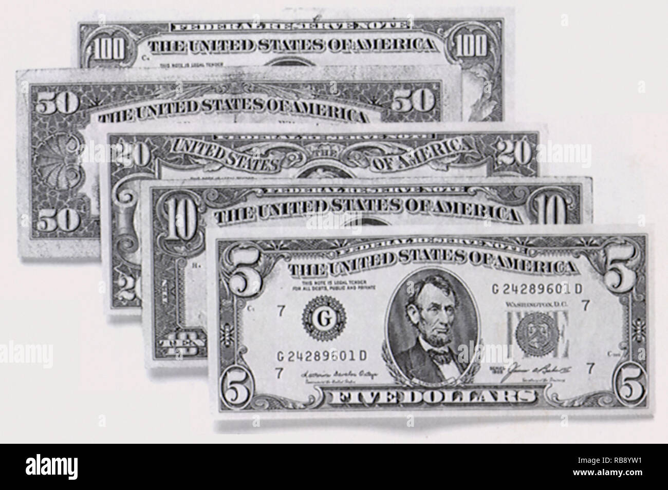 La devise Américaine Banque D'Images