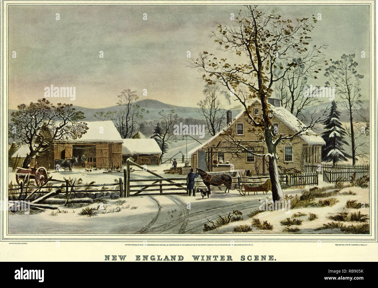 L'hiver de la Nouvelle Angleterre Banque D'Images