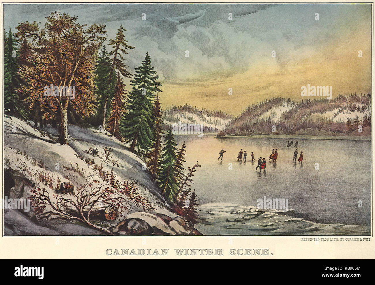 Scène d'hiver canadien Banque D'Images