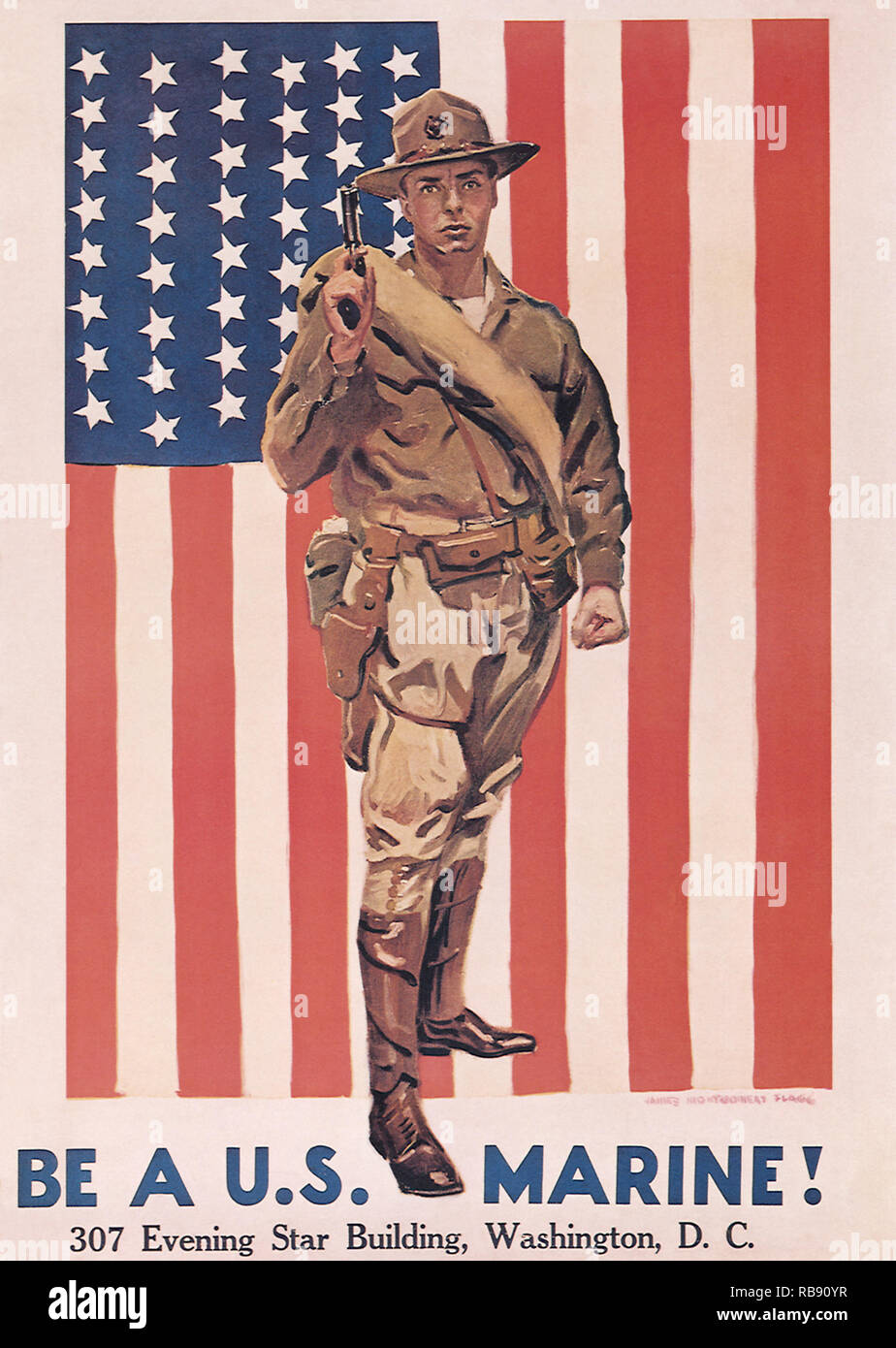 Arme au avec Marine Banque D'Images