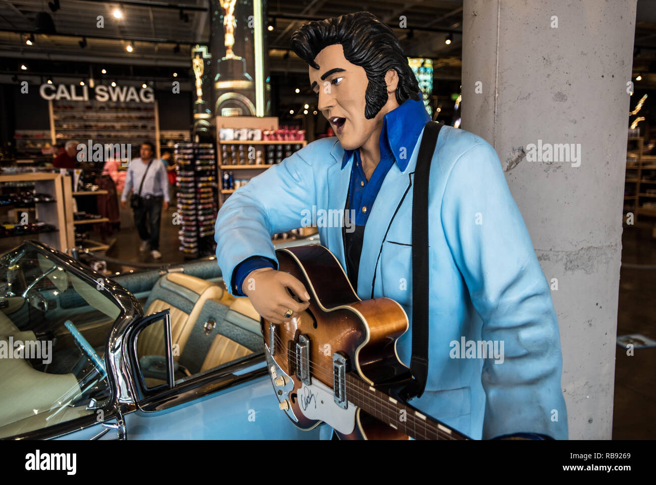Statue d'Elvis Presley. Boutique de cadeaux. Los Angeles. Banque D'Images