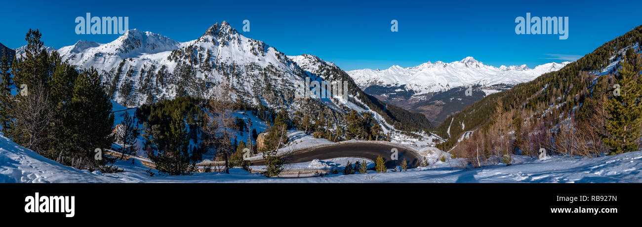Le Mont Blanc en Savoie, France, la plus haute montagne dans les Alpes et en Europe de l'ouest Banque D'Images