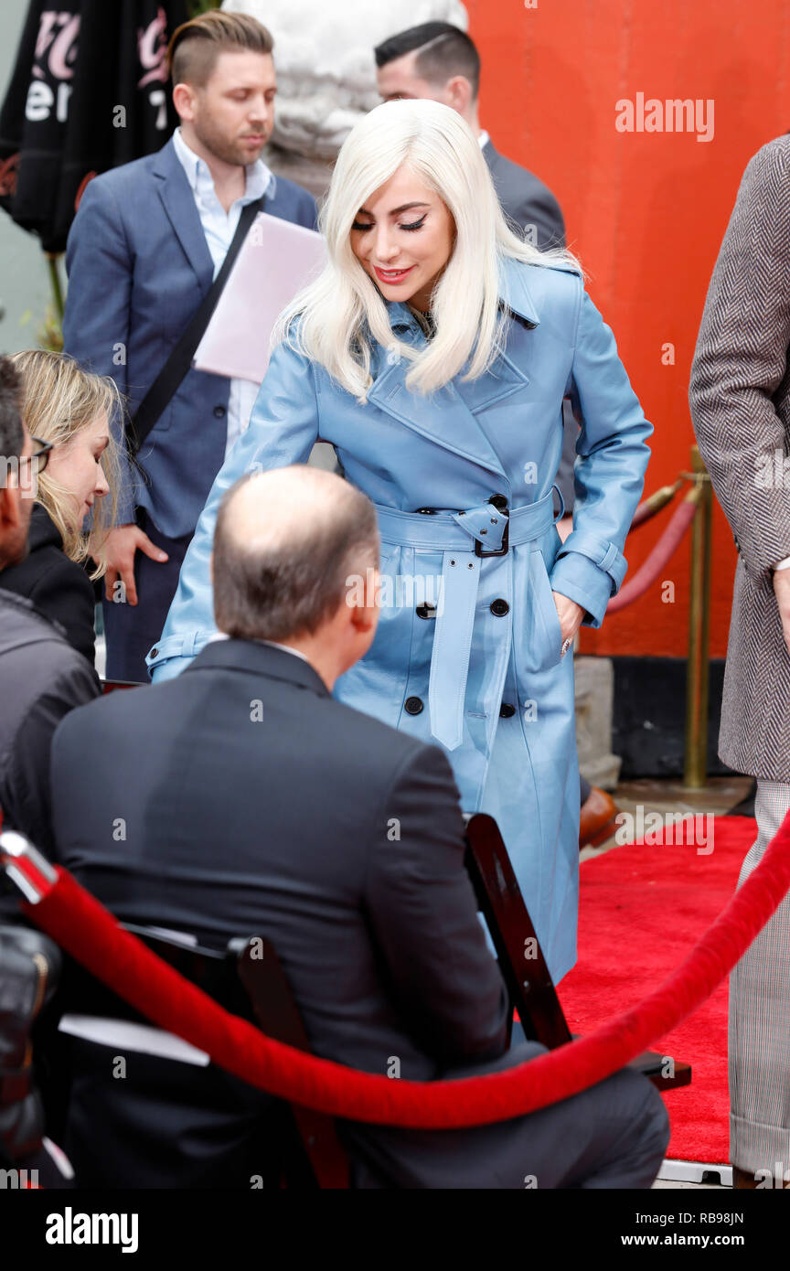 Hollywood, Californie, USA. 7 janvier, 2019. Lady Gaga assiste au théâtre chinois de Grauman héberge Sam Elliott Part et cérémonie empreinte de théâtre chinois de Grauman le 7 janvier 2019 à Hollywood, Californie. Credit : Geisler-Fotopress GmbH/Alamy Live News Banque D'Images