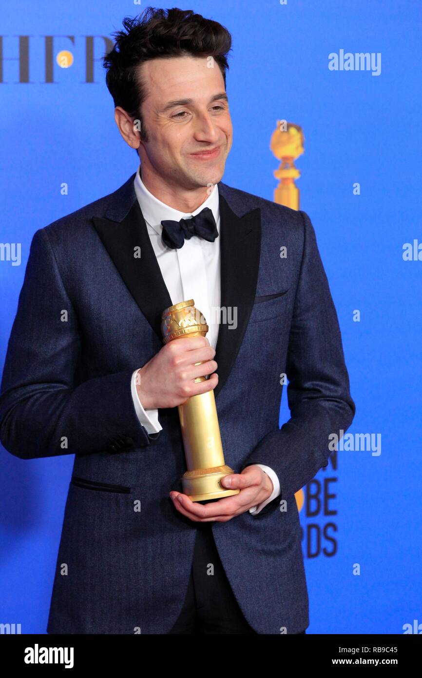 Los Angeles, CA. 6 janvier, 2019. Justin Hurwitz dans la salle de presse pour les 76e Golden Globes, le Beverly Hilton, Beverly Hills, CA, 6 janvier 2019. Credit : Priscilla Grant/Everett Collection/Alamy Live News Banque D'Images