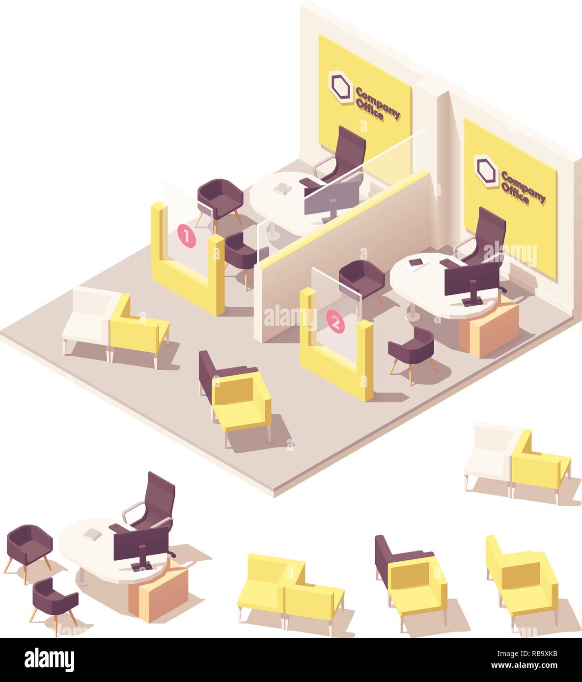 Service client isométrique vectoriel Illustration de Vecteur Service client isométrique vectoriel Illustration de Vecteur