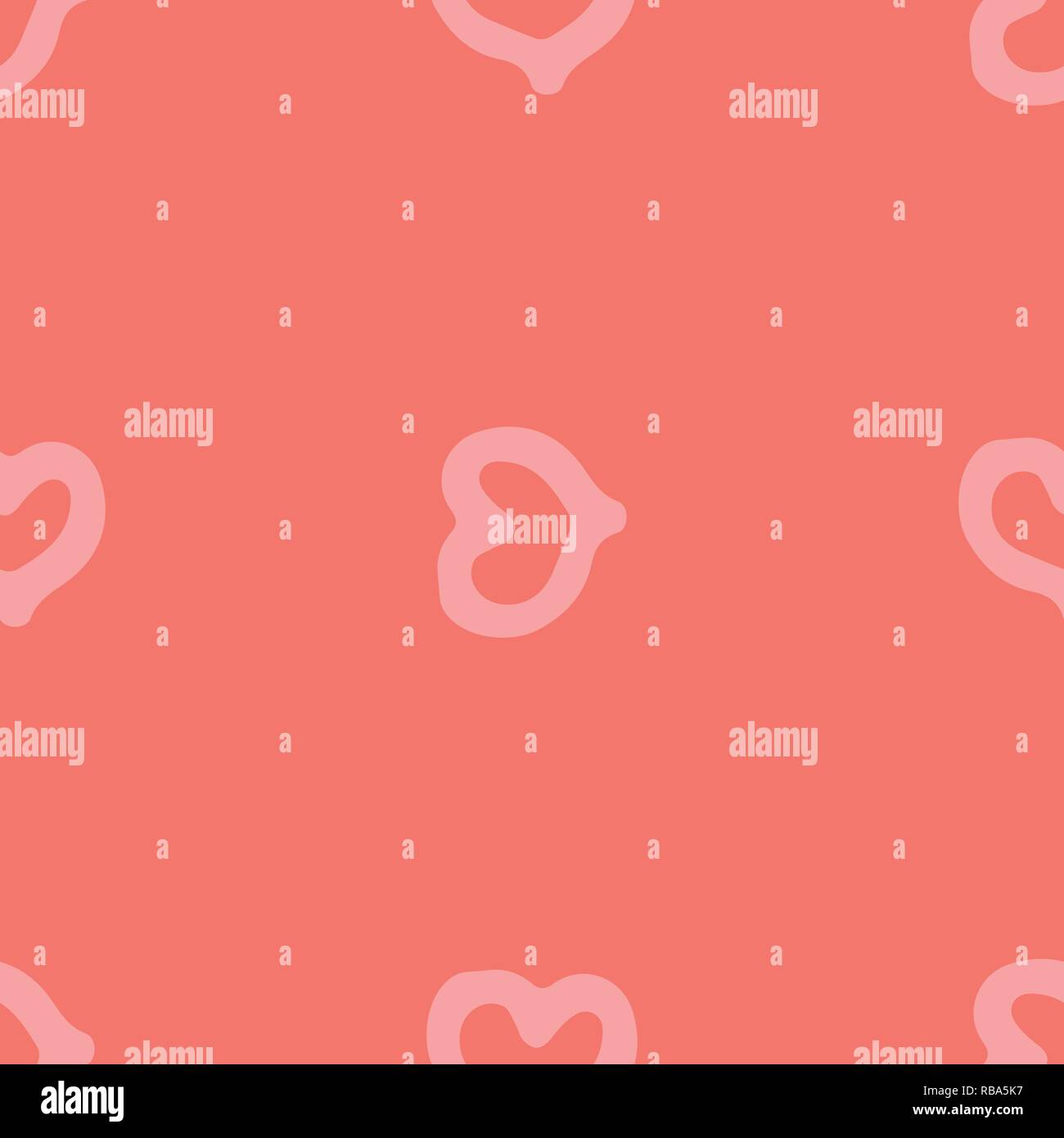 Vectoriel continu moderne avec coeur des formes qui peuvent être utilisés comme une carte, une affiche ou un design de bannières. Illustration en couleur corail. Illustration de Vecteur