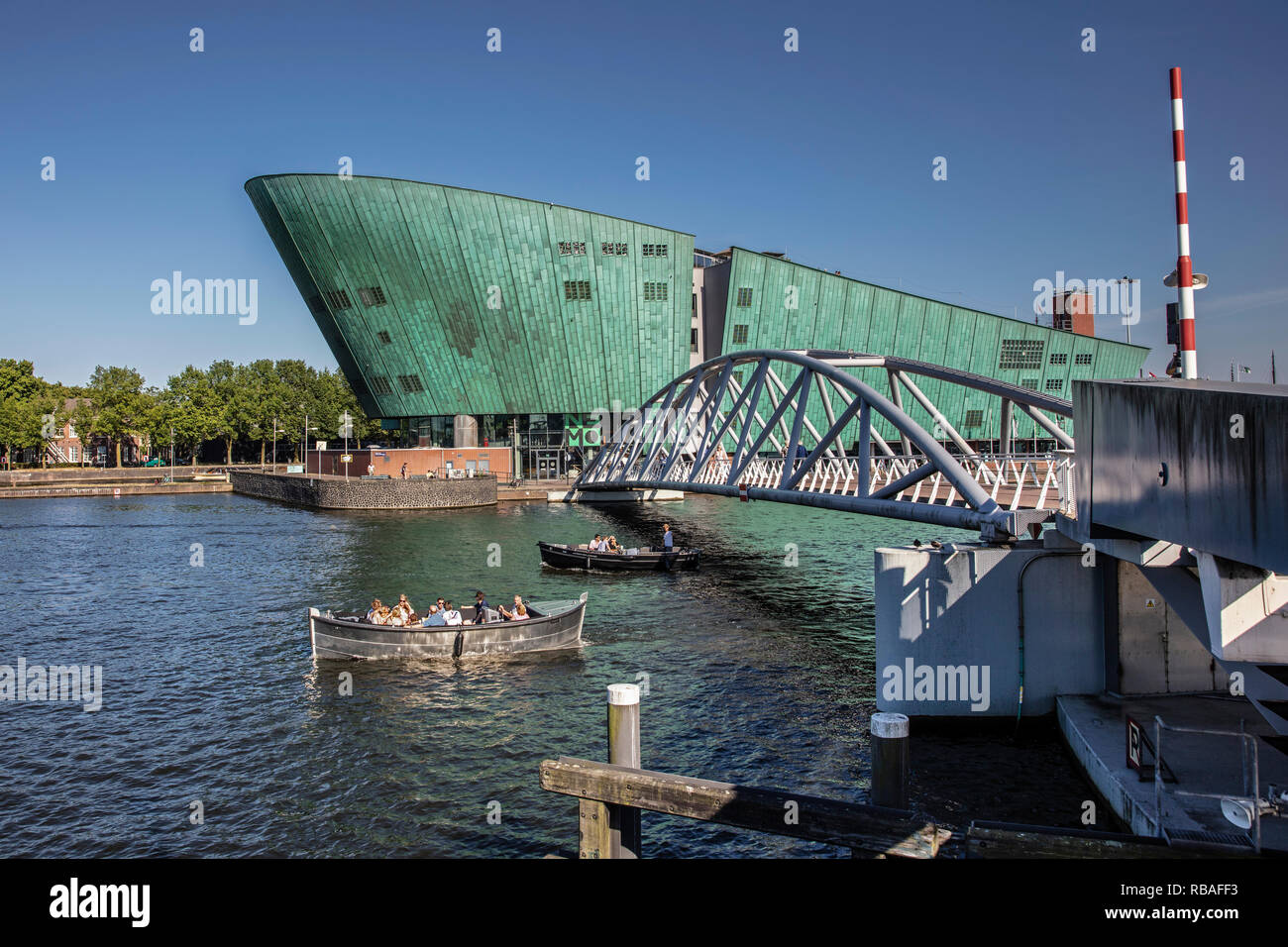 Les Pays-Bas, Amsterdam. Musée scientifique NEMO. Banque D'Images