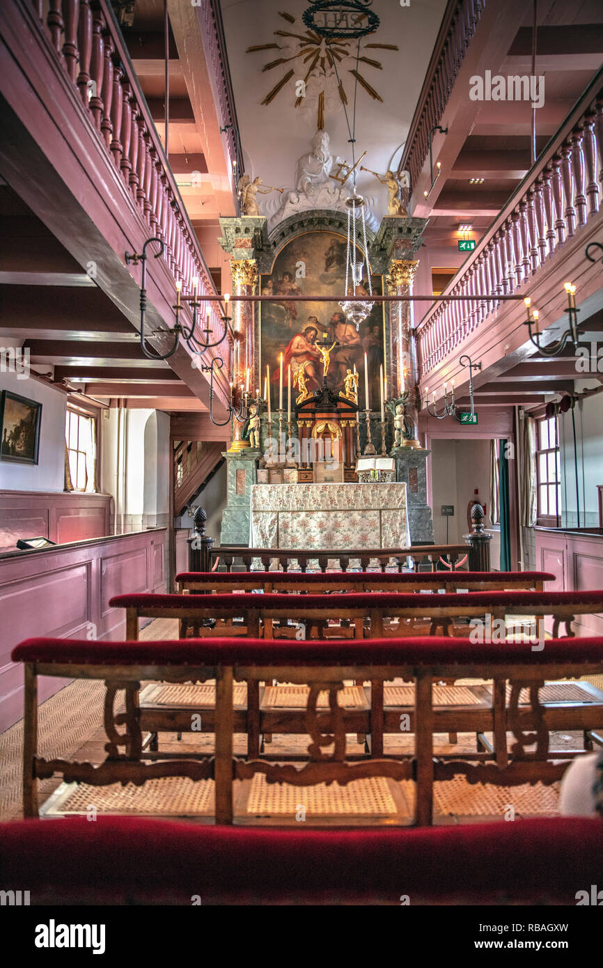 Les Pays-Bas, Amsterdam, Museum Ons' Lieve Heer op à soudure, notre Seigneur dans le grenier du Musée. Un avec une église catholique dans l'un Banque D'Images