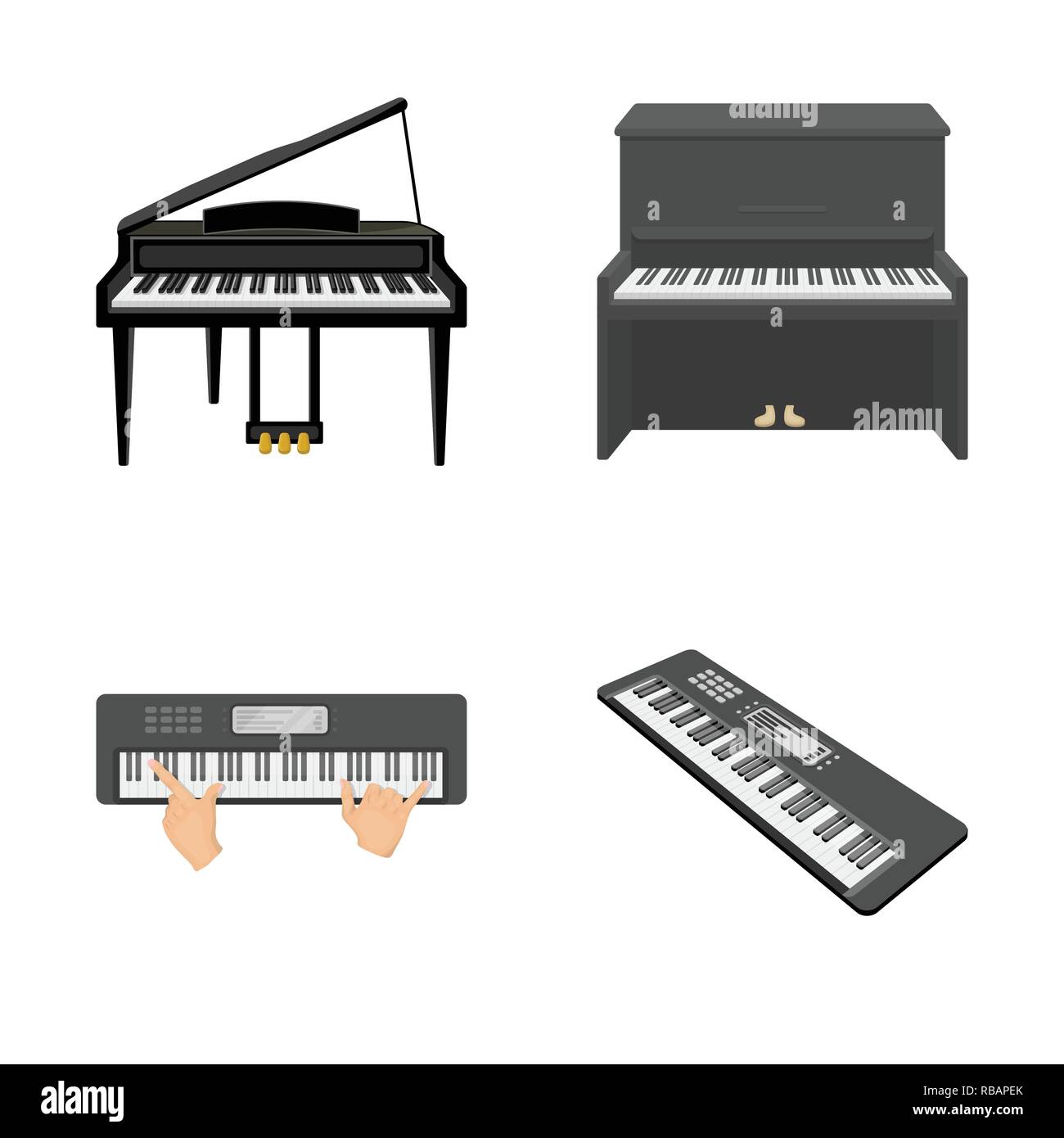 Considérant,voir,top,concert,classique,jouer,opera,musique,piano  synthétiseur,chanson,rythmique,classique,jazz,clavier,studio,background, tableau,set,icône,,illustration,collection,isolé,design,graphisme,élément  signe,caricature,couleur,vecteurs vecteur ...