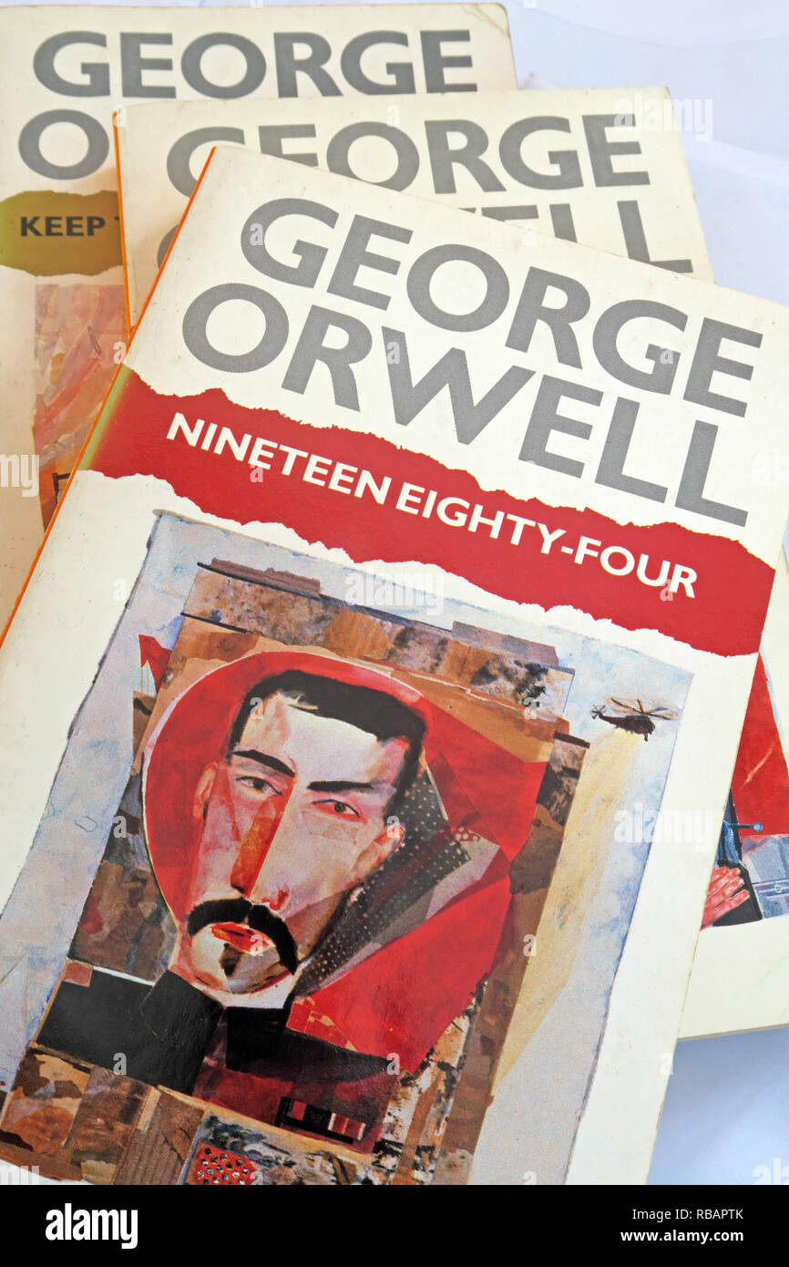 George Orwell 1984 Dix-neuf quatre-vingt-quatre livre cite, la guerre, c'est la paix, la liberté est l'esclavage, l'ignorance est la force, Banque D'Images