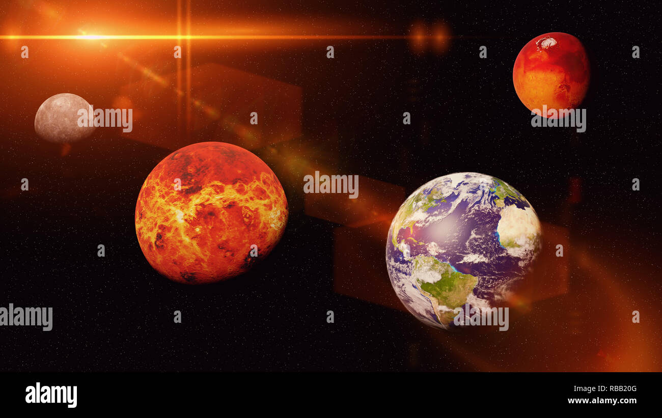 Le Rocky Planètes Intérieures Du Système Solaire Mercure