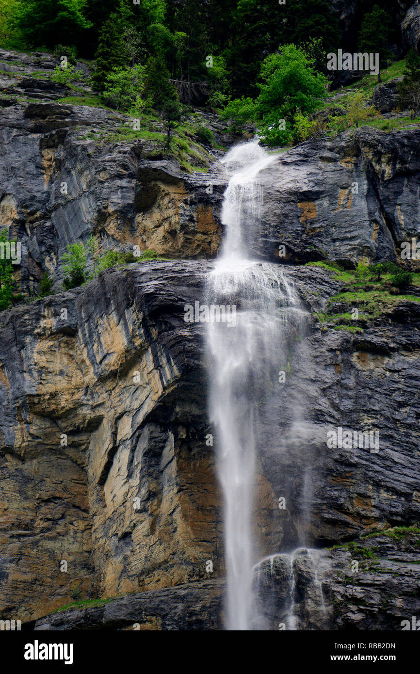 Cascade alpes Suisse Banque D'Images