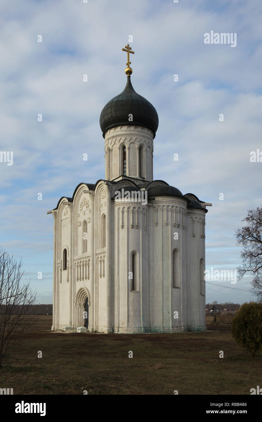 Église de l'Intercession sur la Nerl River dans Bogolyubovo près de Vladimir, en Russie. Banque D'Images