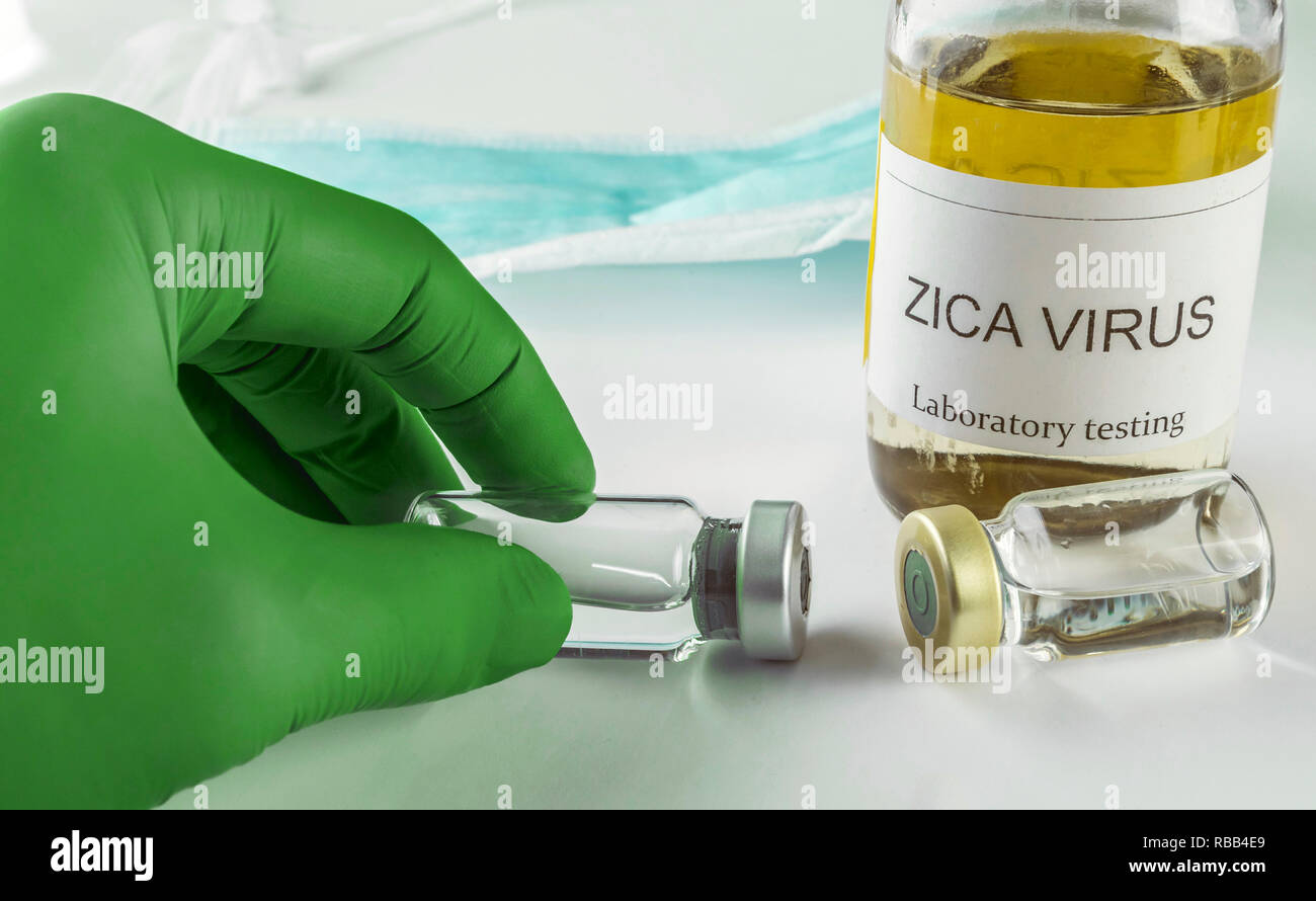 Pour les tests de recherche de l'image, test de Zika conceptual Banque D'Images