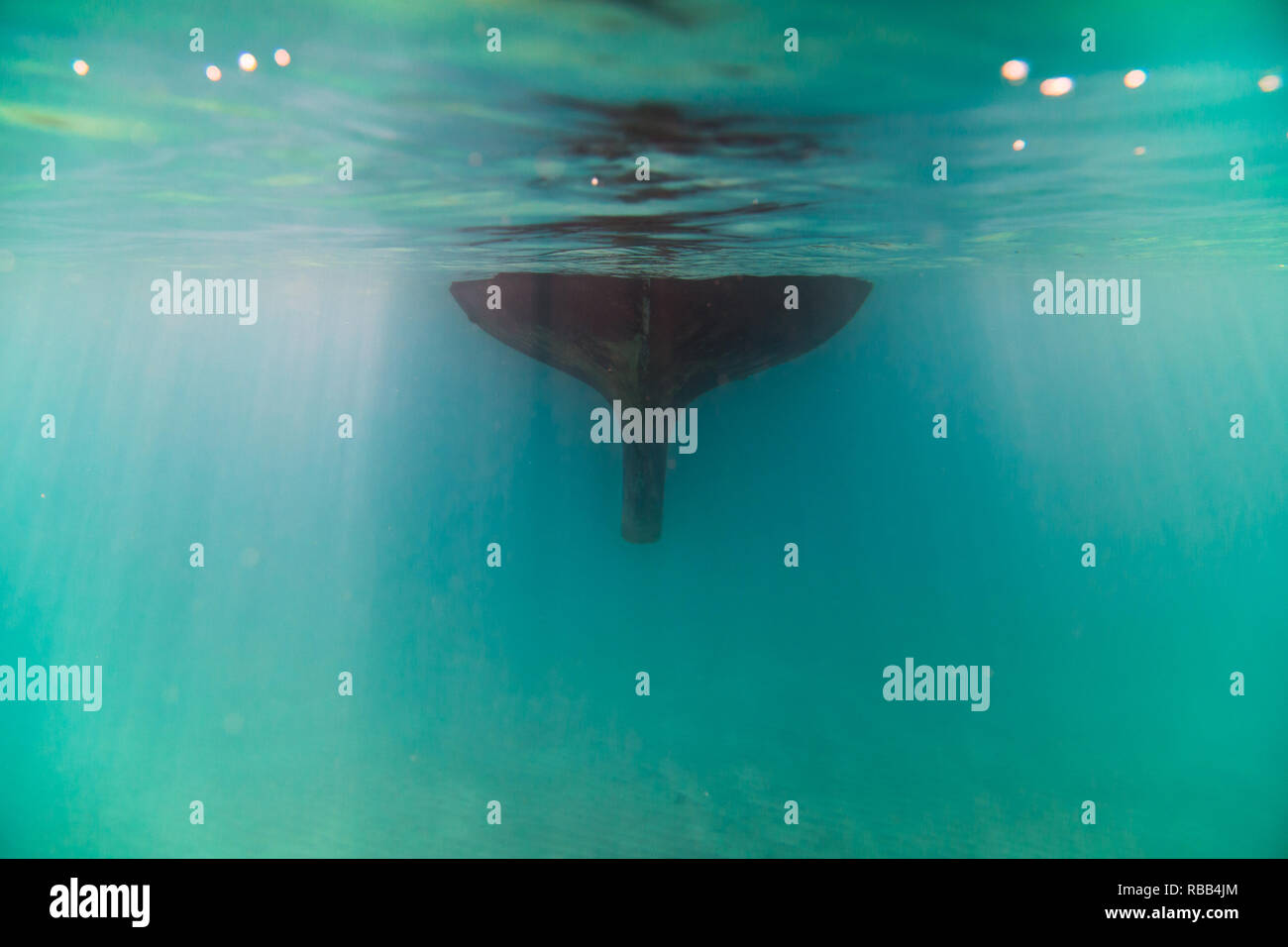 Voilier bateau à fond de l'eau des Caraïbes d'actualité Banque D'Images Voilier bateau à fond de l'eau des Caraïbes d'actualité Banque D'Images