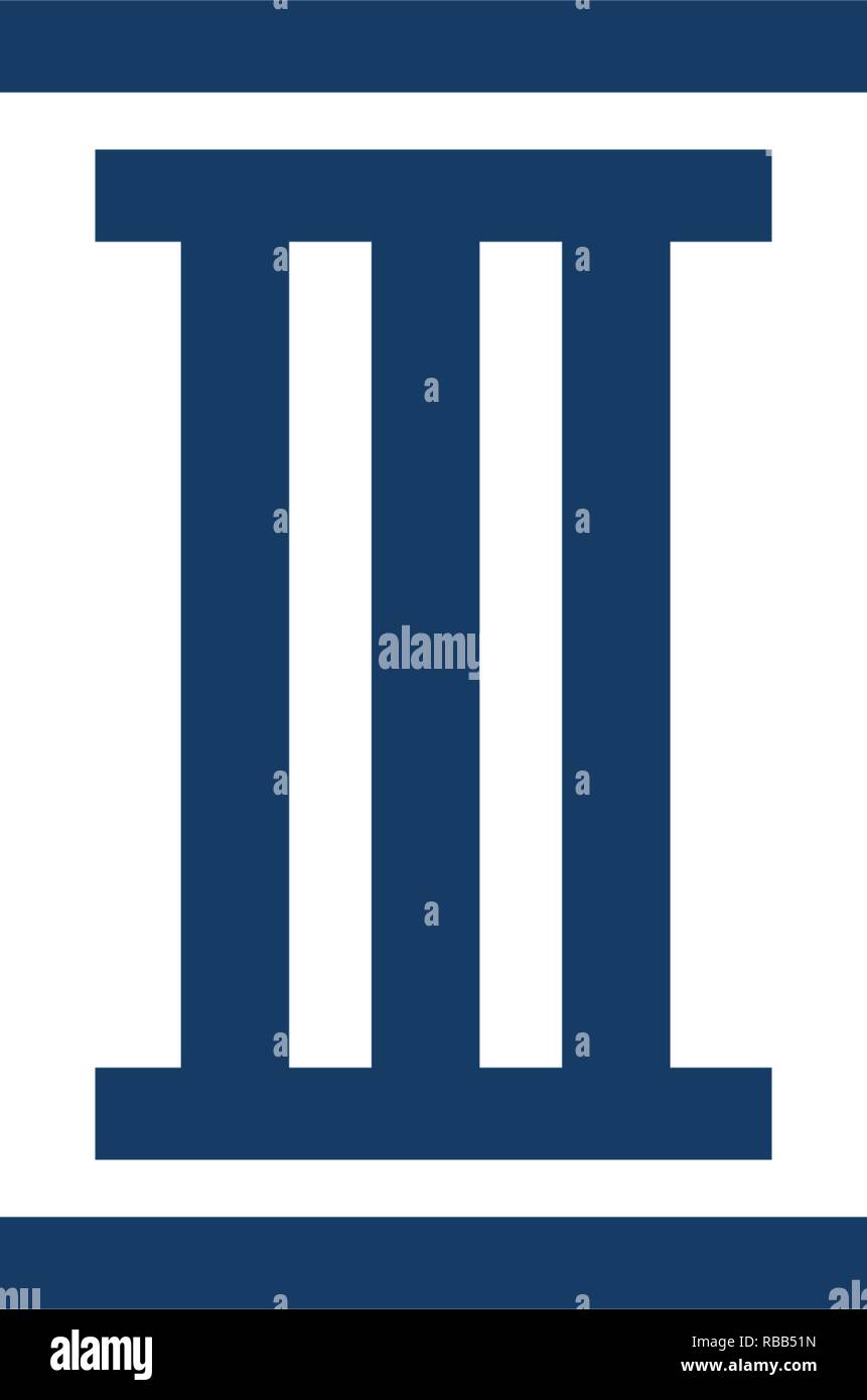 L'icône de la colonne Modèle Logo vector illustration design Illustration de Vecteur