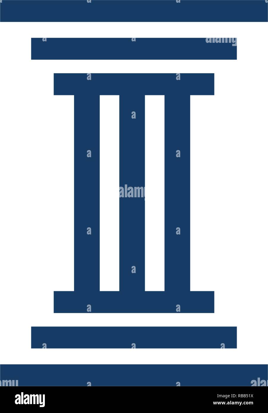 L'icône de la colonne Modèle Logo vector illustration design Illustration de Vecteur