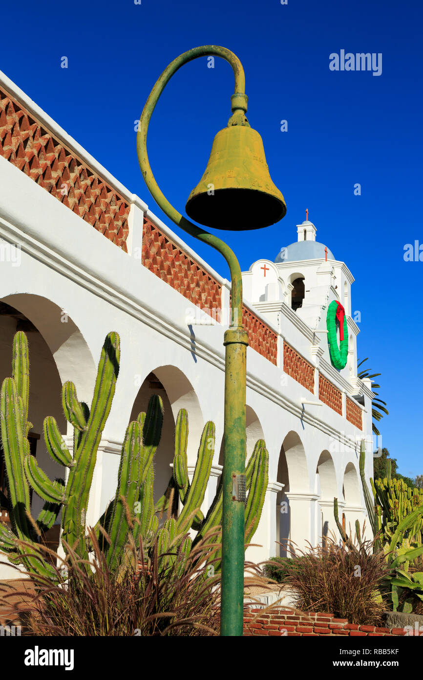 El Camino Real Bell, Mission San Luis Rey, Ville d'Oceanside, San Diego County, Californie, USA Banque D'Images