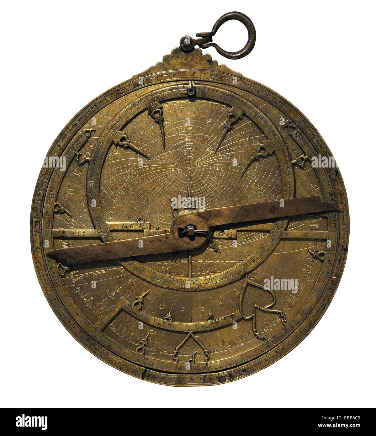 Astrolabio de Ibn Saïd al-Sahli. Siglo XI. Latón. Museo Arqueológico Nacional. Madrid. España. Banque D'Images
