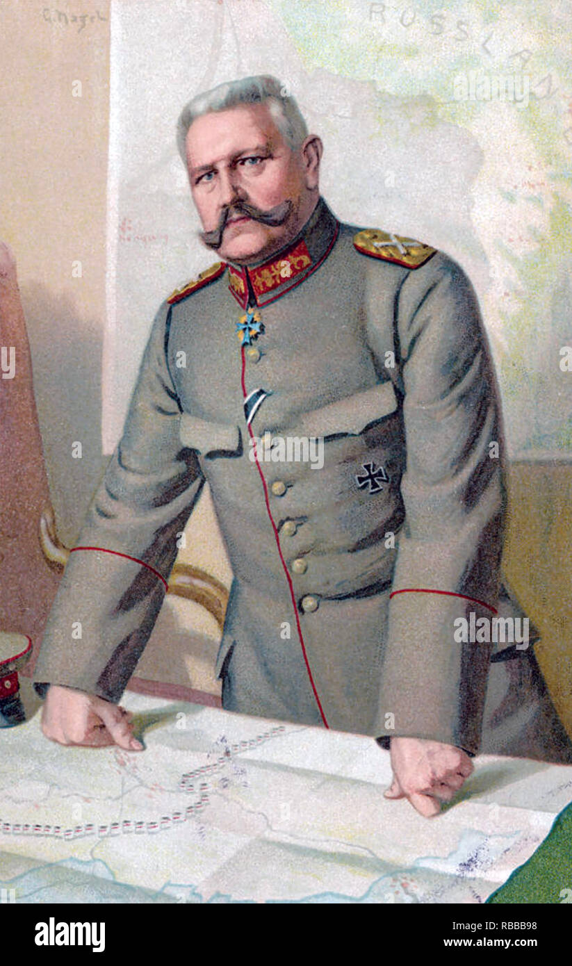 PAUL von Hindenburg (1847-1934) Maréchal et homme d'État allemand illustré pendant la PREMIÈRE GUERRE MONDIALE. Banque D'Images