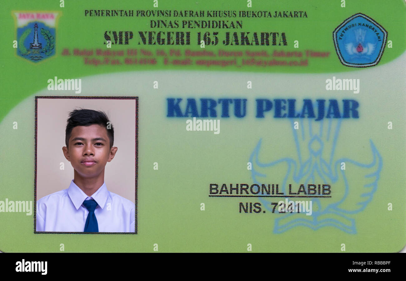 2.20A, carte d'identité, IndonesianBook Banque D'Images
